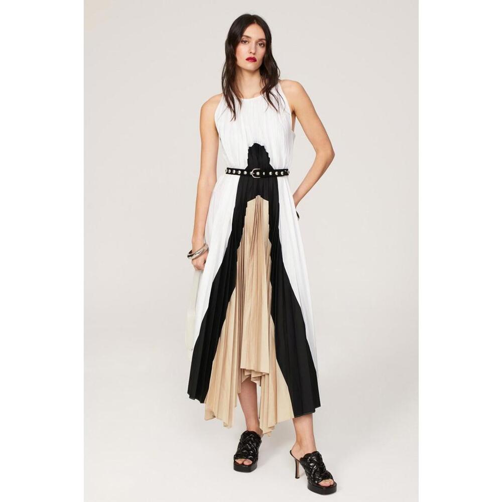 Bibhu Mohapatra x RTR Multicolor Pleated Panel Dress Size 0 As Is Condition